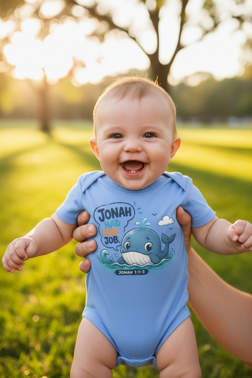 Baby with parent wearing Jonah tee