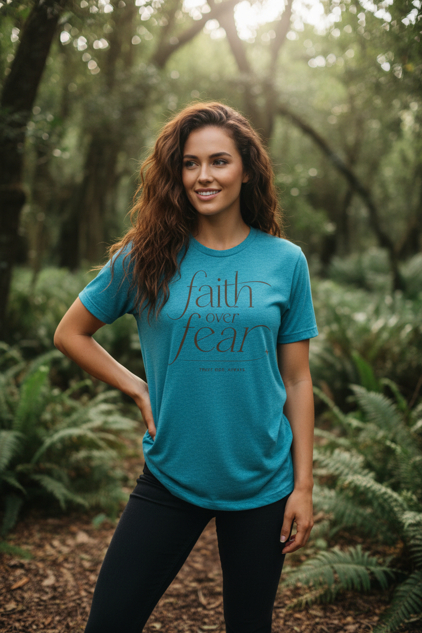 Beautiful model - aqua tee outdoors