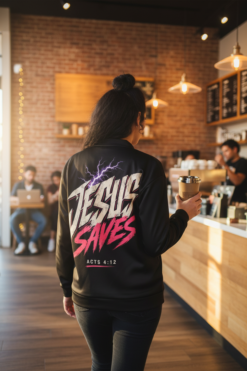 Bomber Jacket Coffee Shop