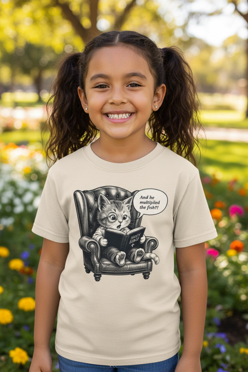 Cat Reading Bible | Youth Classic Tee