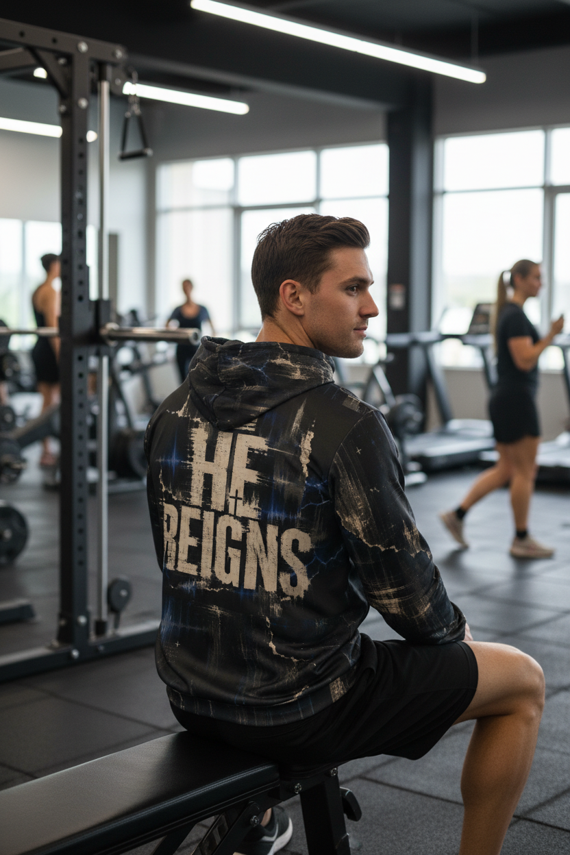 He Reigns Hoodie - Back Lifestyle