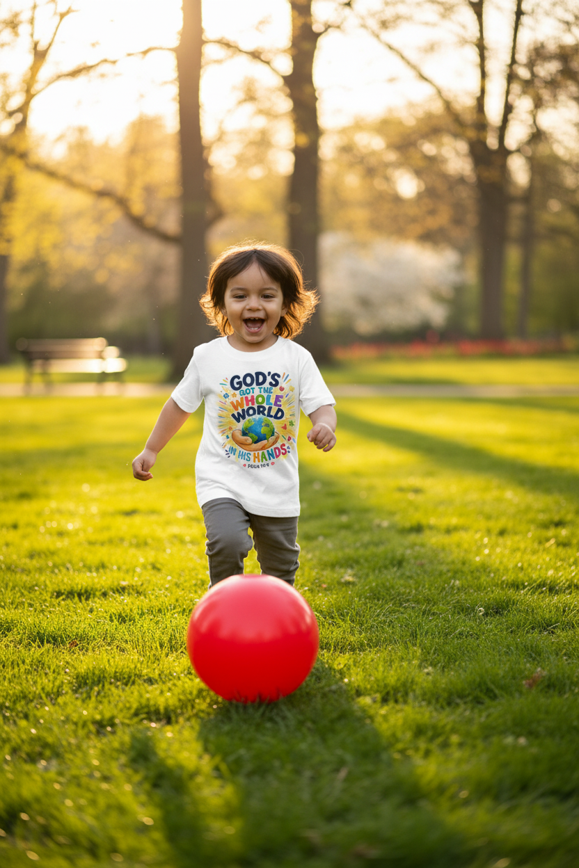 White Tee Outdoor Play